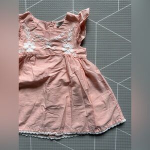 Rachel Zoe|Baby/toddler girl pastel coral cotton sundress w floral embroidery•••